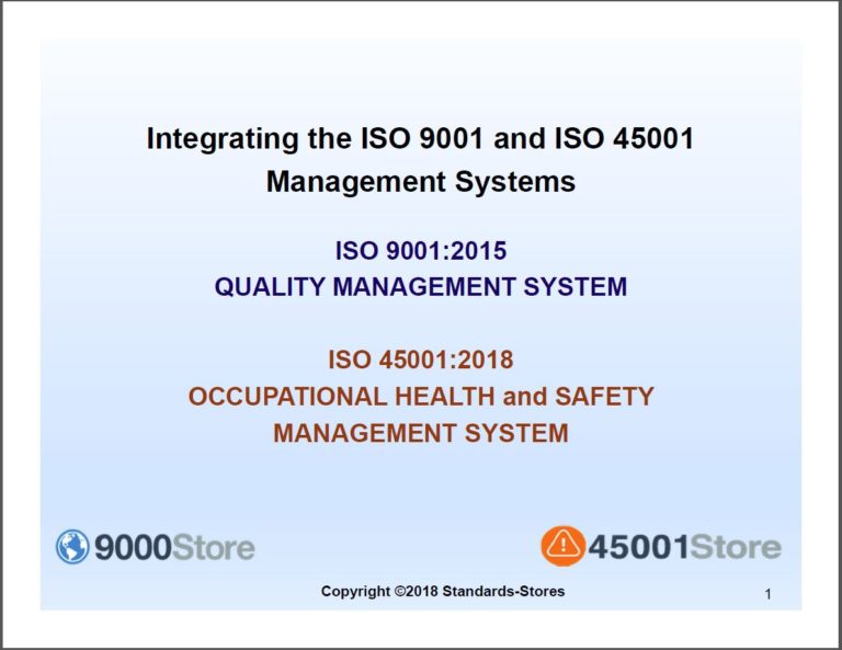 Integrating 9001:2015-45001:2018 PowerPoint